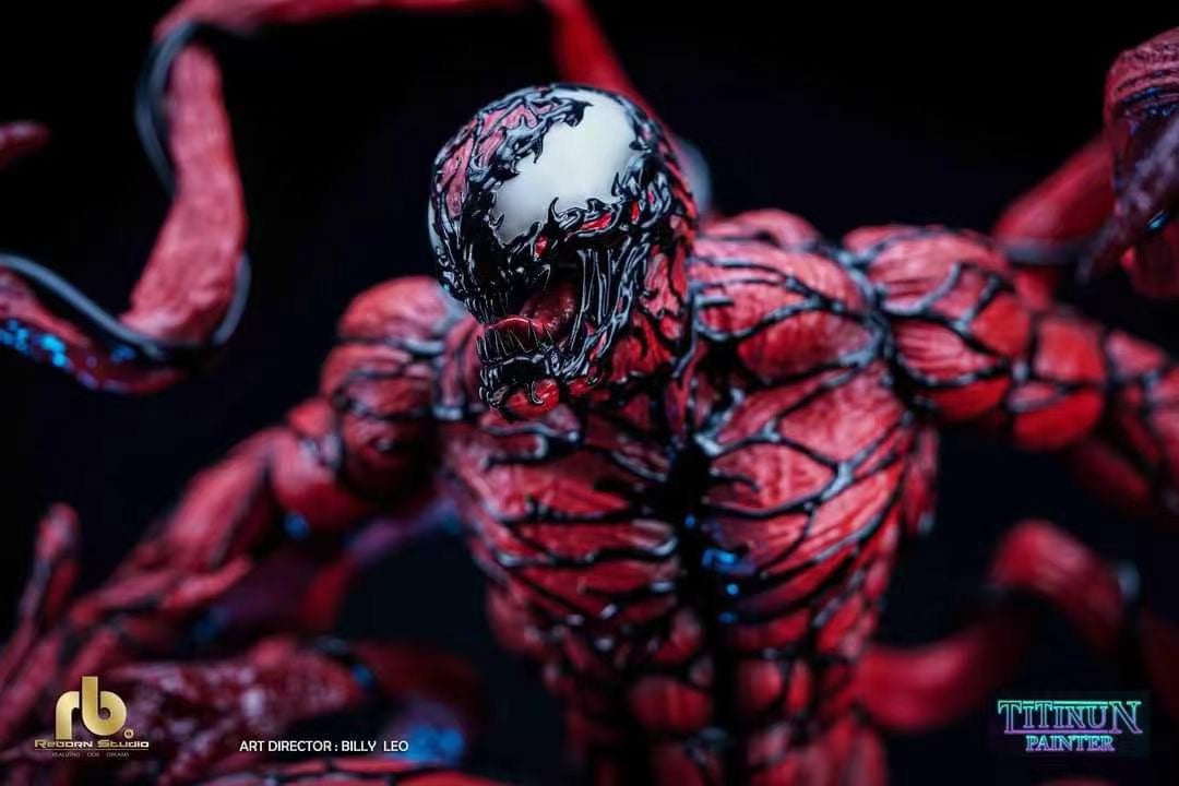 Reborn Studio Carnage Cletus Kasady Action Figure - Marvel Comics Supervillain Collectible for Display & Cosplay
