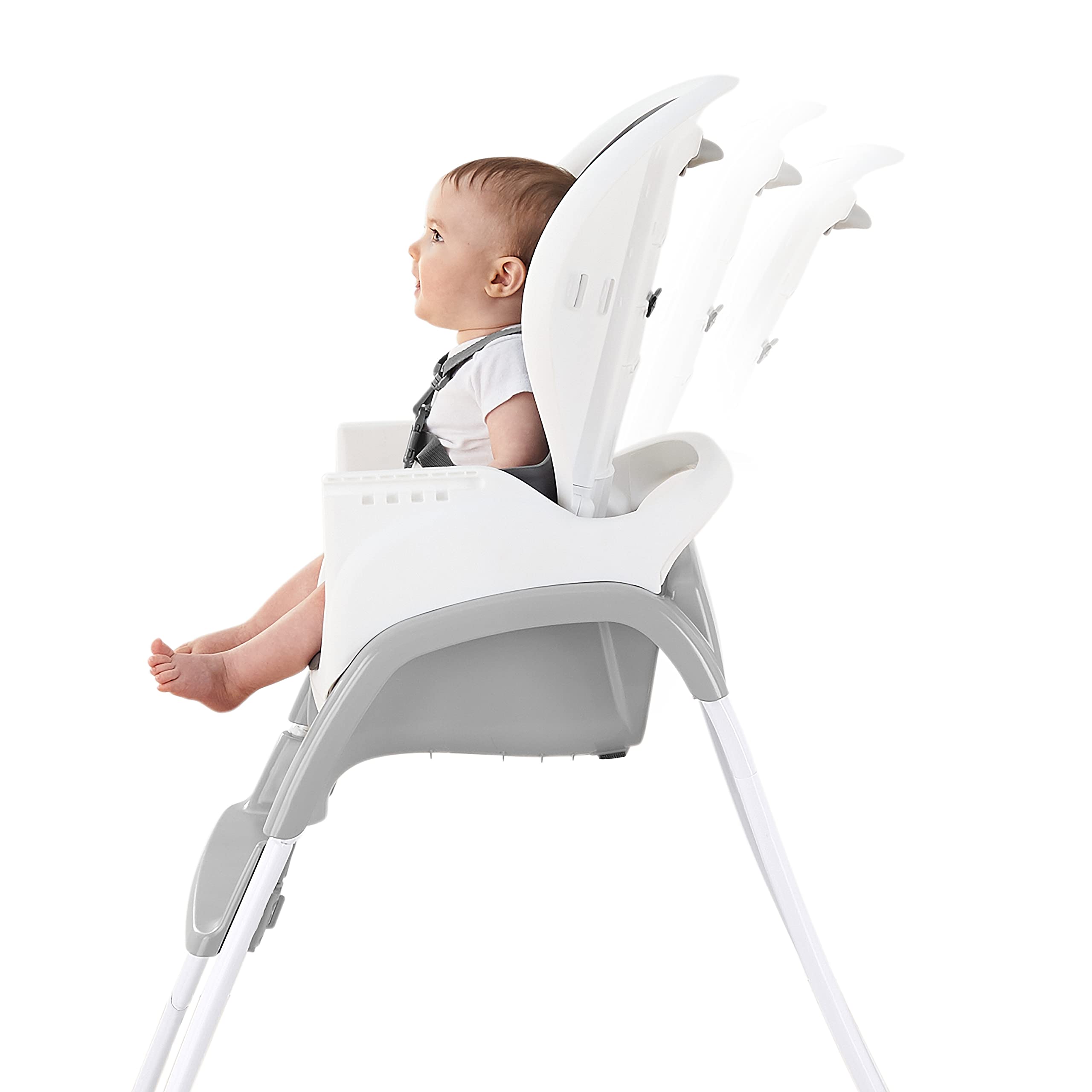Ingenuity SmartClean Trio Elite 3-in-1 Convertible Baby High Chair, Toddler Chair & Booster Seat for Ages 6 Months+ | Easy-Clean Design | Perfect for Dining, Snacking & Playtime | Slate Gray (Unisex)