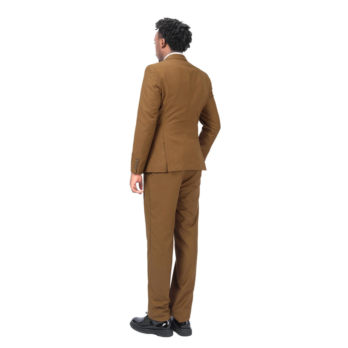 2 Piece Slim Fit Coffee Suit for Men - Modern Minimalist Office Wear - Perfect for Business Meetings & Professional Events