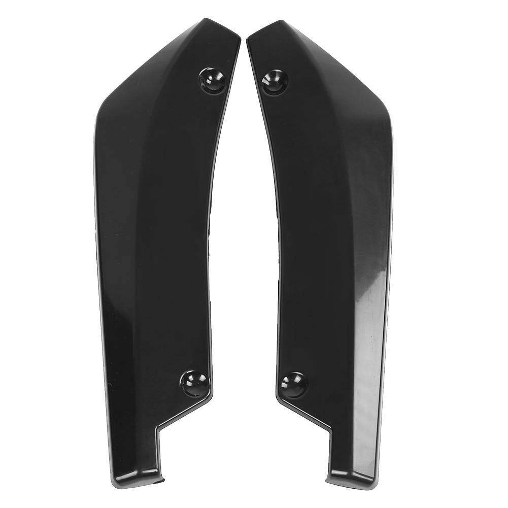 Universal Rear Bumper Lip Splitter & Canard Diffuser - 1 Pair ABS Plastic Car Spoiler Fins for Enhanced Aerodynamics & Style (Black) - Perfect for Sports Cars, Tuner Vehicles & Performance Upgrades