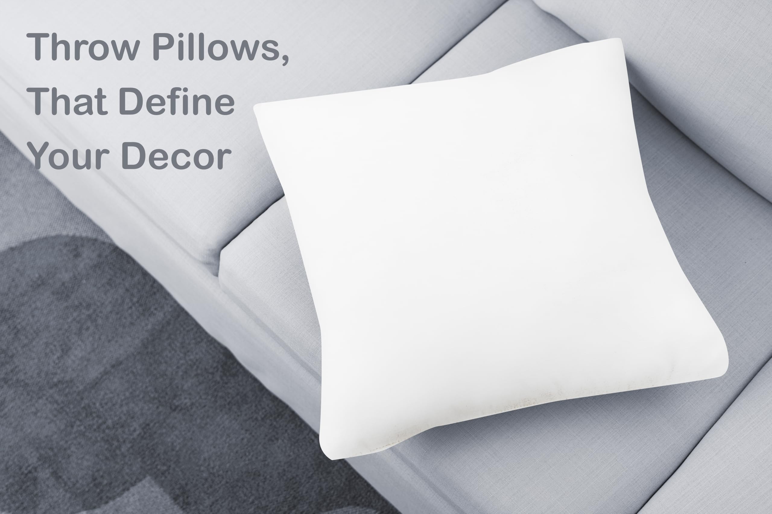 ZUPERIA 26x26 Inch Throw Pillows (Pack of 2) - Premium Down Alternative Filled Decorative Pillow Inserts for Sofa, Bed & Living Room - Soft & Cozy Home Decor for Relaxing on Couch or Enhancing Bedroom Style