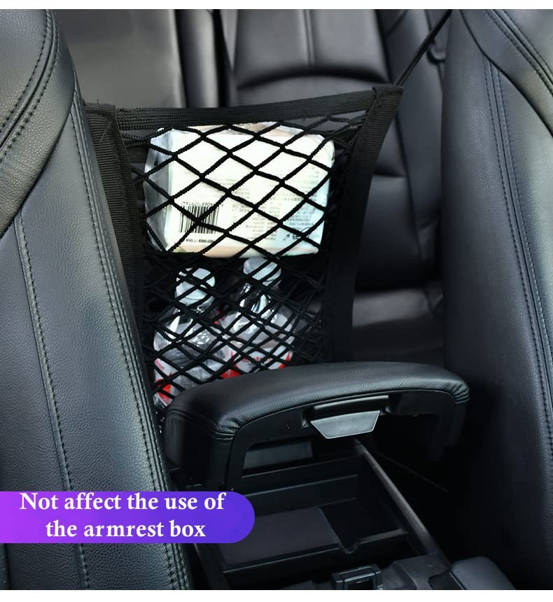 Universal Car Dog Barrier - Heavy Duty Pet Mesh Net & Storage Organizer for Back Seat, Tear Resistant Dog Divider Fence for SUVs, Vans, Trucks | Easy Installation Travel Safety Solution for Pets