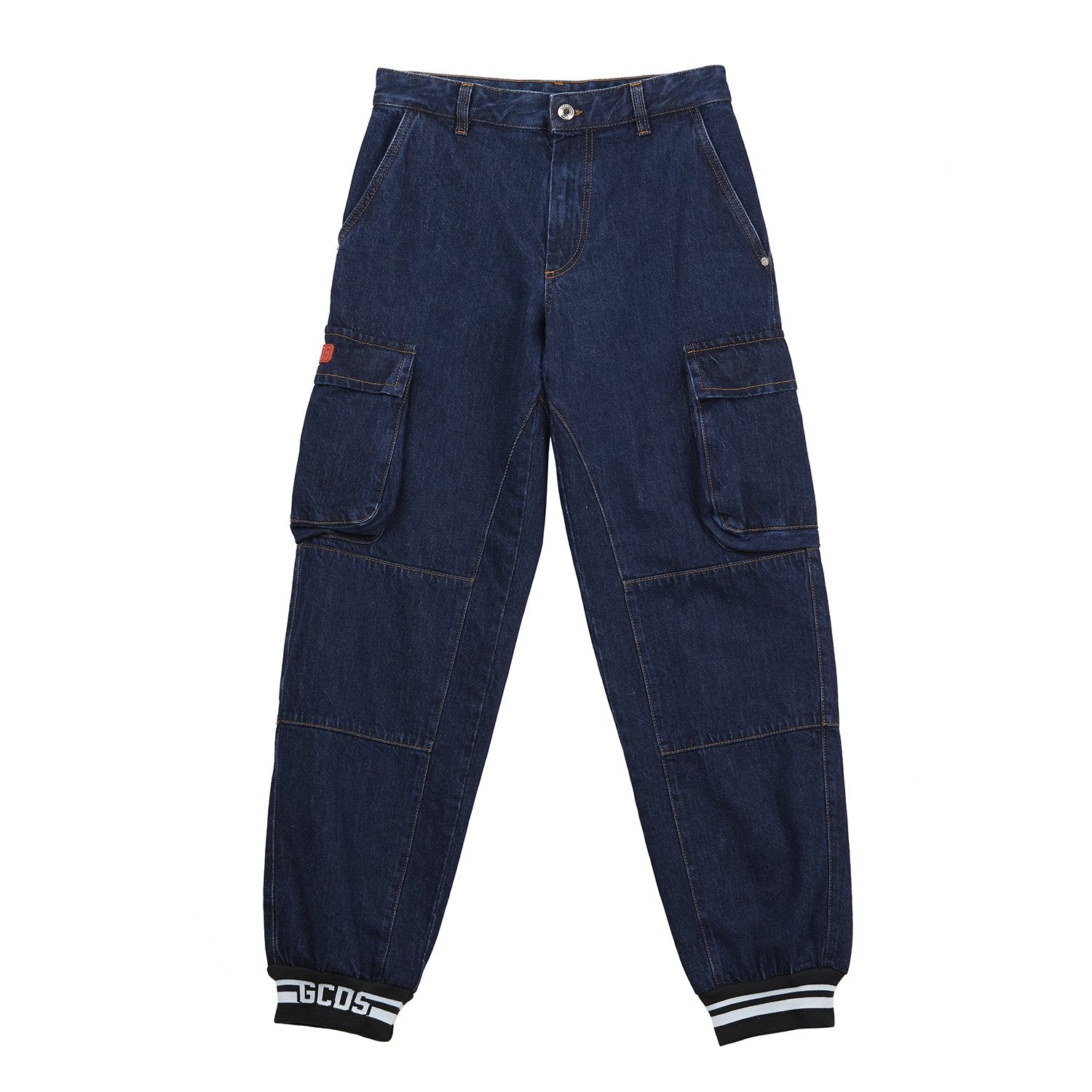 GCDS CARGO FIT DENIM Jeans for Men - High Waisted Slim Fit Stretch Denim Pants - Perfect for Casual Wear, Street Style & Everyday Outfits
