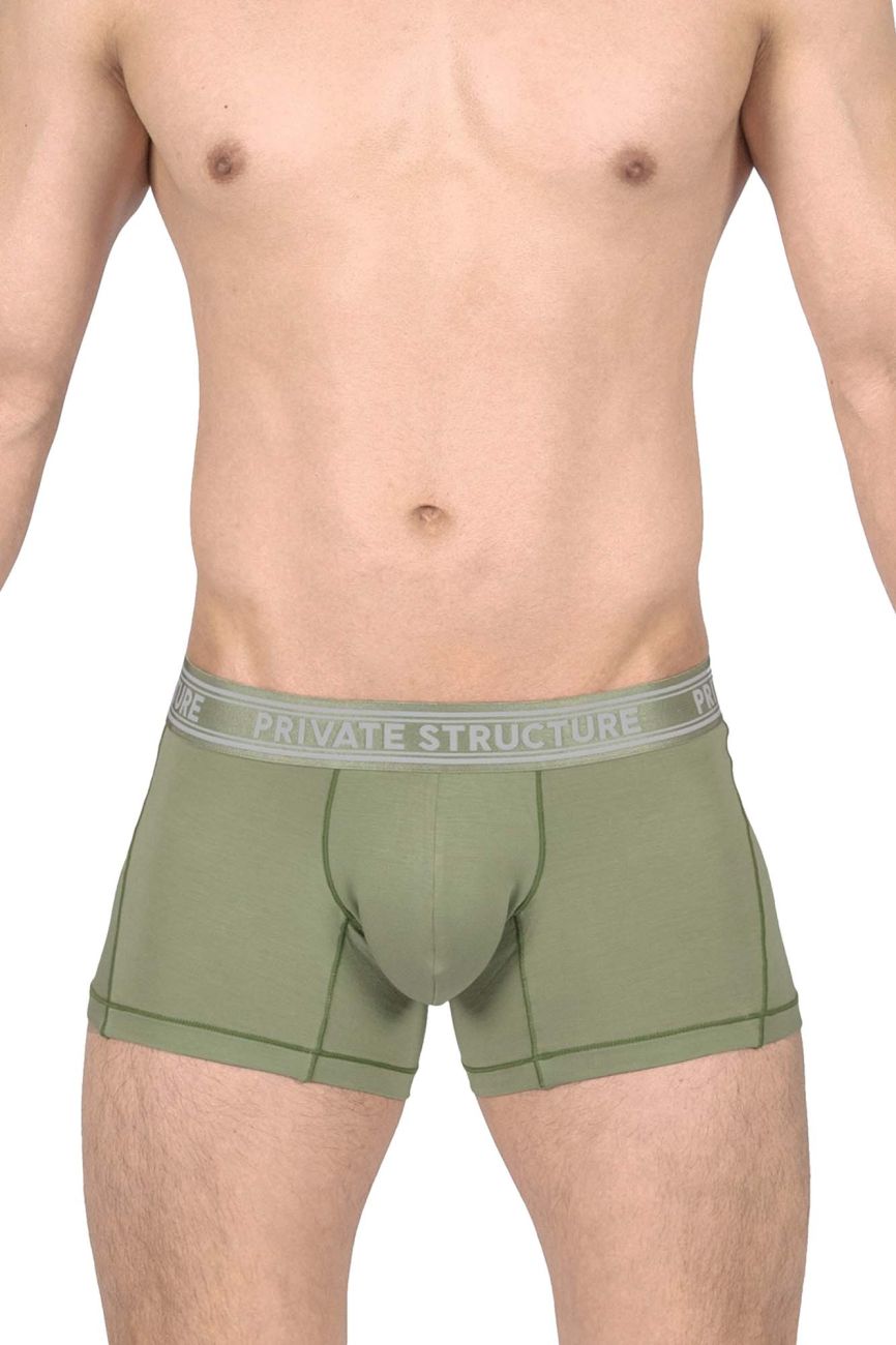 Private Structure Mid Waist Trunk - Comfortable Men's Underwear for Everyday Wear | Breathable Cotton Boxer Briefs | Perfect for Workout, Lounge & Sleep