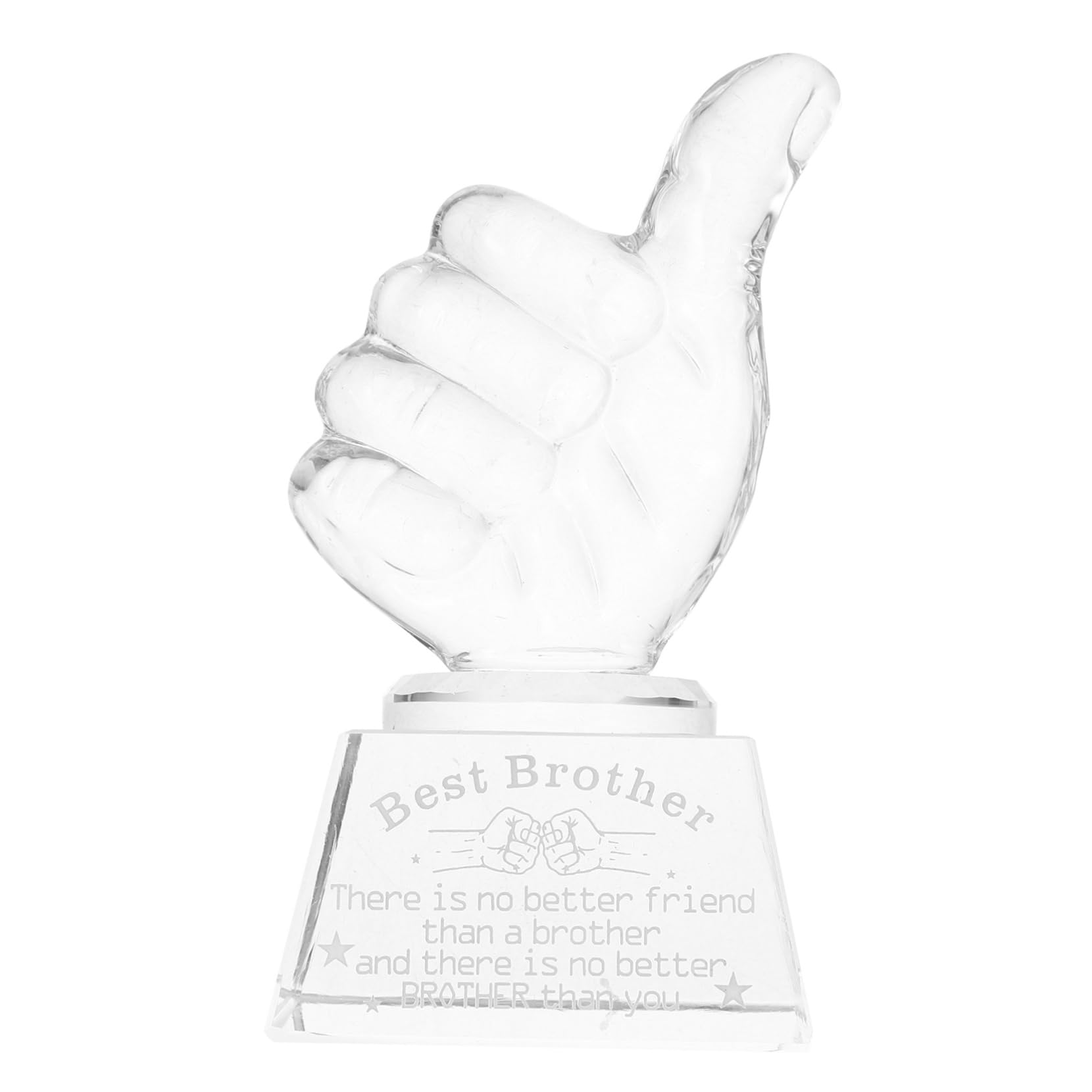 KICHOUSE Crystal Thumb Trophy Award - Elegant Office Desk Decor for Employee Recognition, Home Office Accessories & The Stuff Room Display (Perfect for Awards Ceremonies, Motivational Gifts & Workspace Decor)