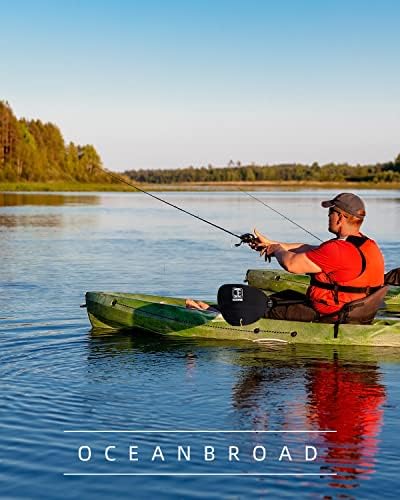Premium Adjustable Carbon Fiber Fishing Kayak Paddle - 94in to 102in (240cm-260cm) with Paddle Leash - Lightweight & Durable for Kayaking, Canoeing & Outdoor Water Sports