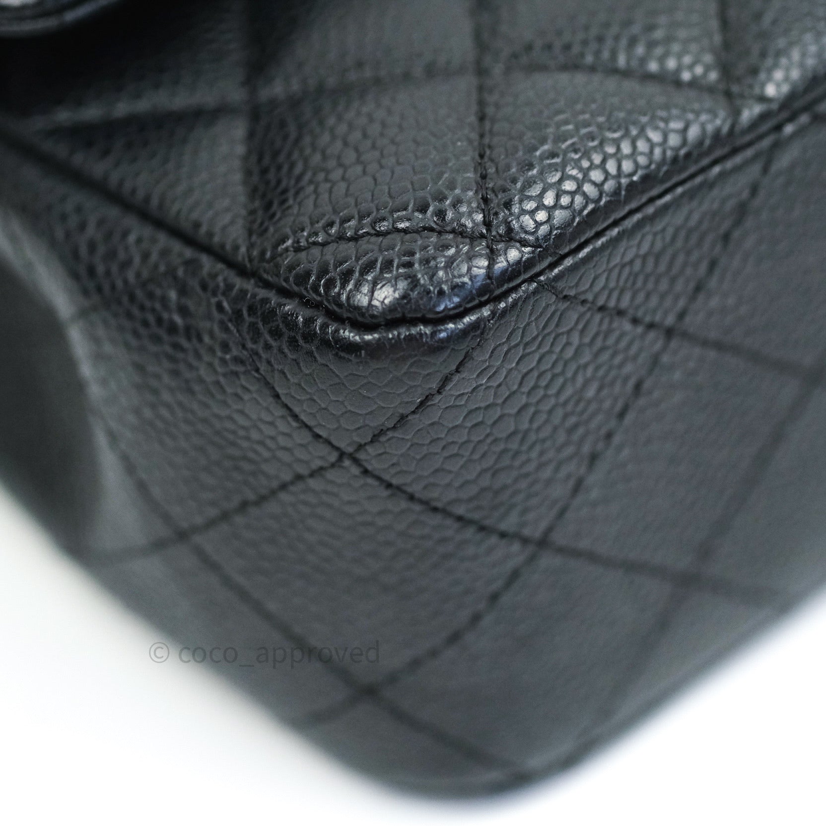 Chanel Classic M/L Medium Double Flap Bag Black Caviar Silver Hardware - Luxury Designer Handbag for Women, Perfect for Work, Evening Events & Special Occasions