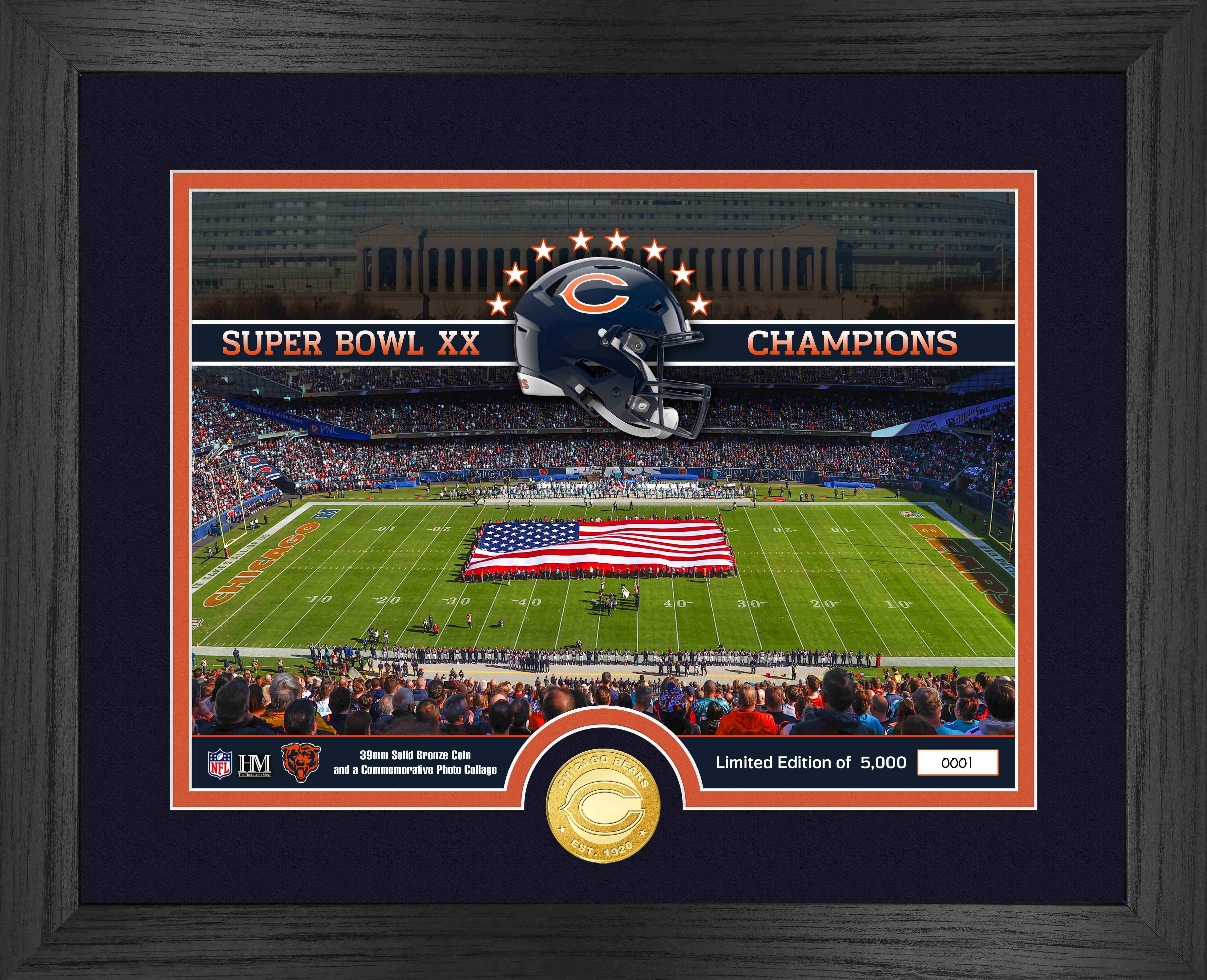 Chicago Bears NFL Commemorative Bronze Coin - Limited Edition Collectible for Fans & Sports Memorabilia Enthusiasts - Perfect for Display, Gifts, and Game Day Decor