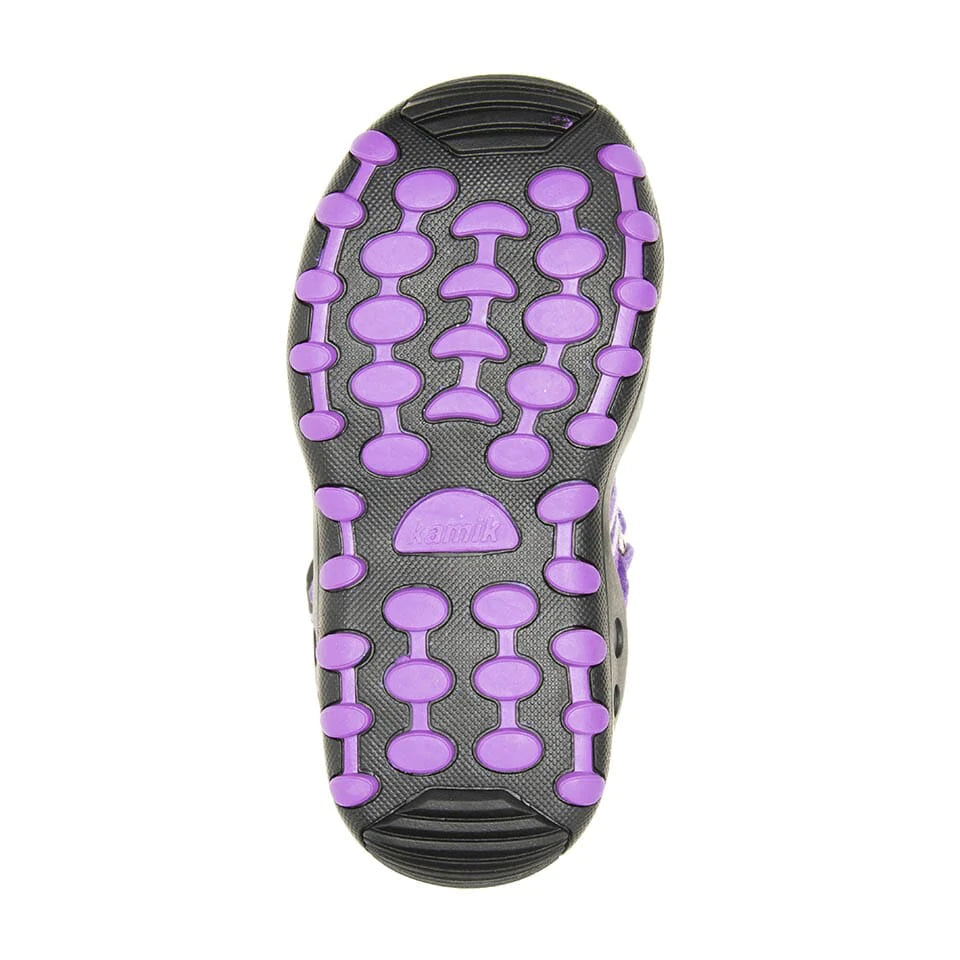 Kamik Purple/Orchid Crab Toddler Sandals - Waterproof Beach Shoes for Kids, Non-Slip Summer Outdoor Play Shoes for Toddlers - Perfect for Beach, Poolside & Park Adventures