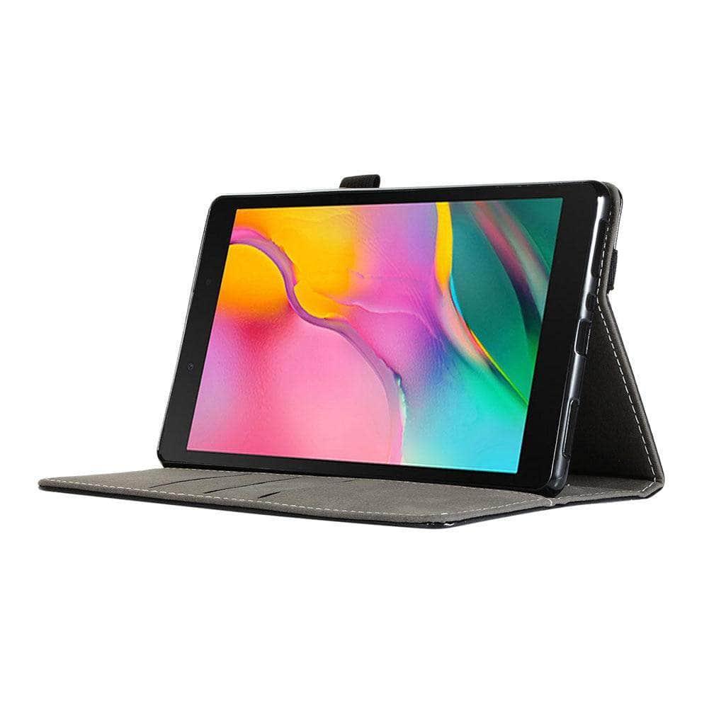 Samsung Galaxy Tab A 8.0 2019 (T290/T295) Leather Look Flip Stand Case with Auto Sleep/Wake - Perfect for Home, Office & Travel Use