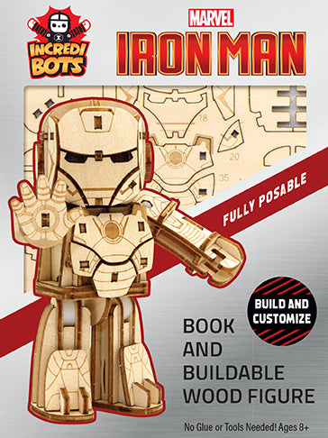 IncrediBuilds IncrediBots Marvel Iron Man Model Kit - DIY 3D Puzzle Building Toy for Kids & Adults - Perfect for Marvel Fans, Collectors & STEM Learning Activities
