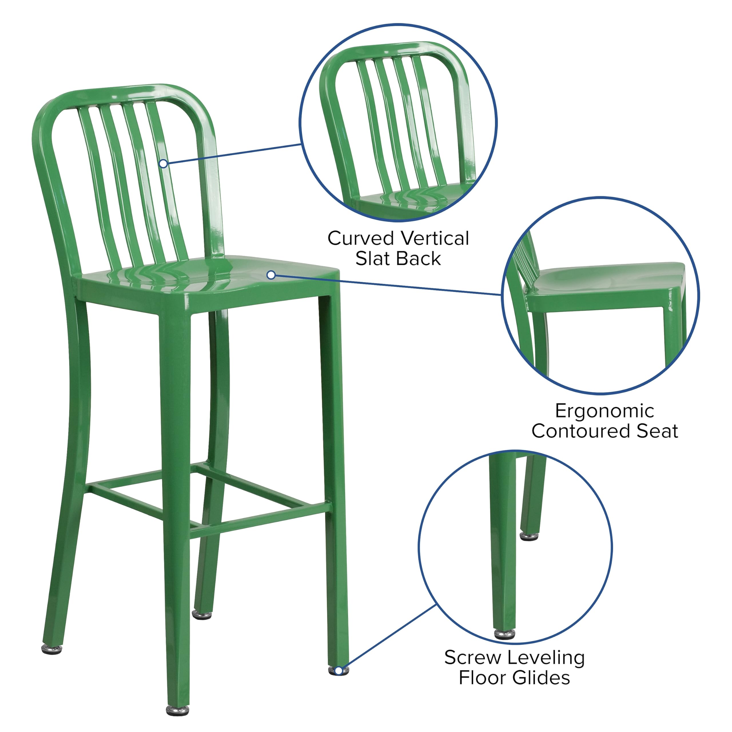 Flash Furniture Gael 2-Pack Commercial Grade 30