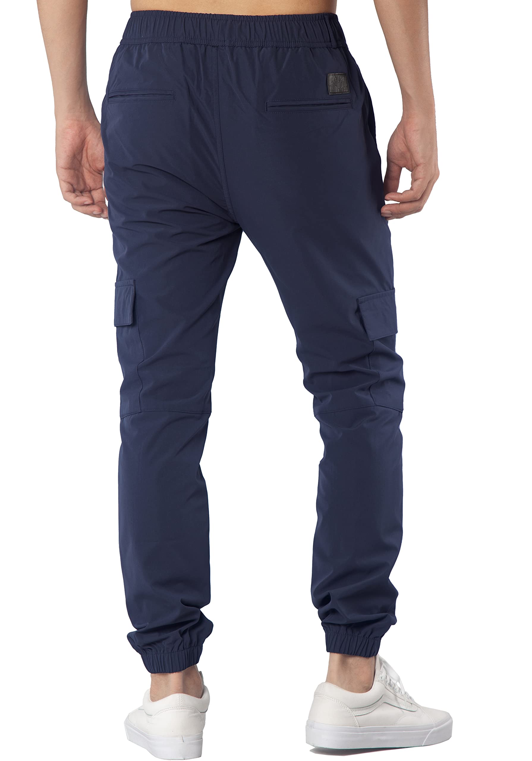 ITALYMORN Men's Lightweight Cargo Jogger Pants - 6 Pocket Slim Fit Casual Trousers with Elastic Waistband for Outdoor Running, Workout & Everyday Wear | Comfortable Travel & Lounge Pants for Men
