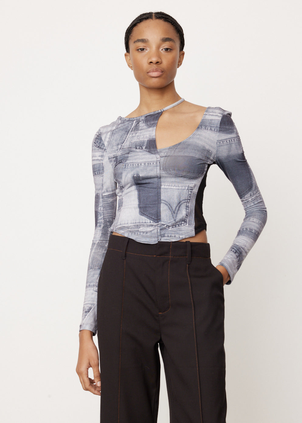 Anja Patch Print Top - Stylish Women's Graphic Tee for Casual Wear, Street Fashion & Everyday Outfits