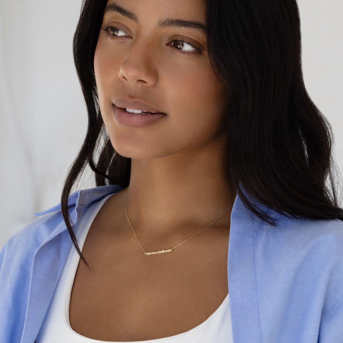 This Too Shall Pass Necklace - Inspirational Jewelry for Women, Motivational Gift for Strength & Hope - Perfect for Daily Wear, Meditation & Special Occasions