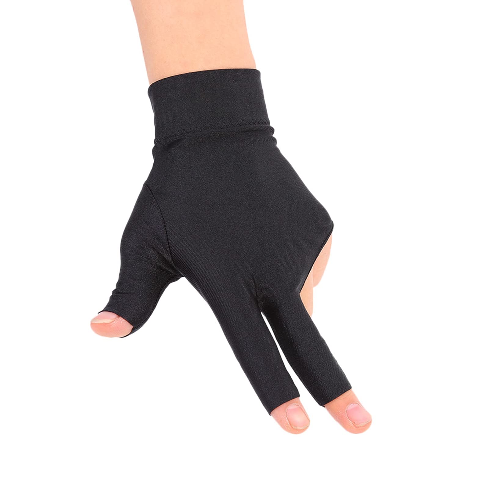 Snooker Glove for Left Hand - 3 Finger Open Design Spandex Pool Cue Glove | Perfect for Snooker, Billiards & Pool Players | Enhanced Grip & Comfort