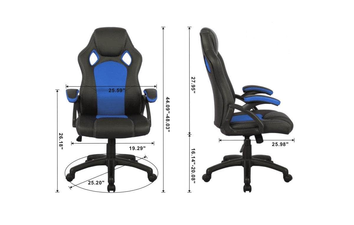 Ergonomic Tilt Reclining Gaming Chair with Lumbar Support - 3 Color Options for PC, Console & Office Gaming Setup