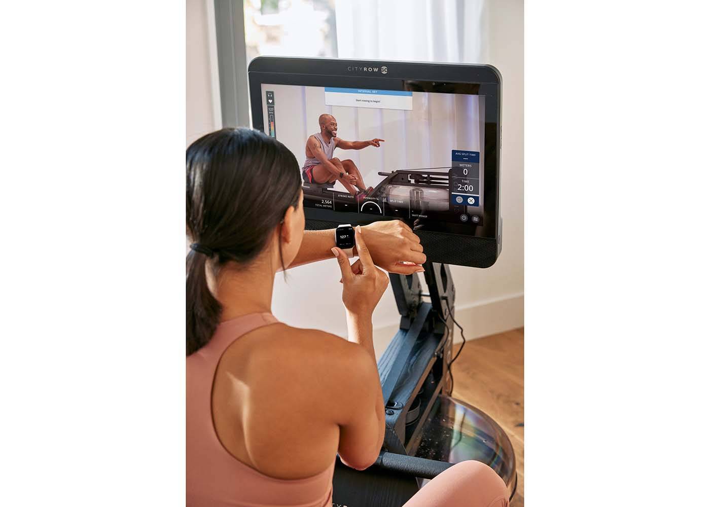 WaterRower A1 CityRow Connect Shadow Rowing Machine - Premium Home Fitness Equipment for Full-Body Workout | Perfect for Small Spaces & Cardio Training