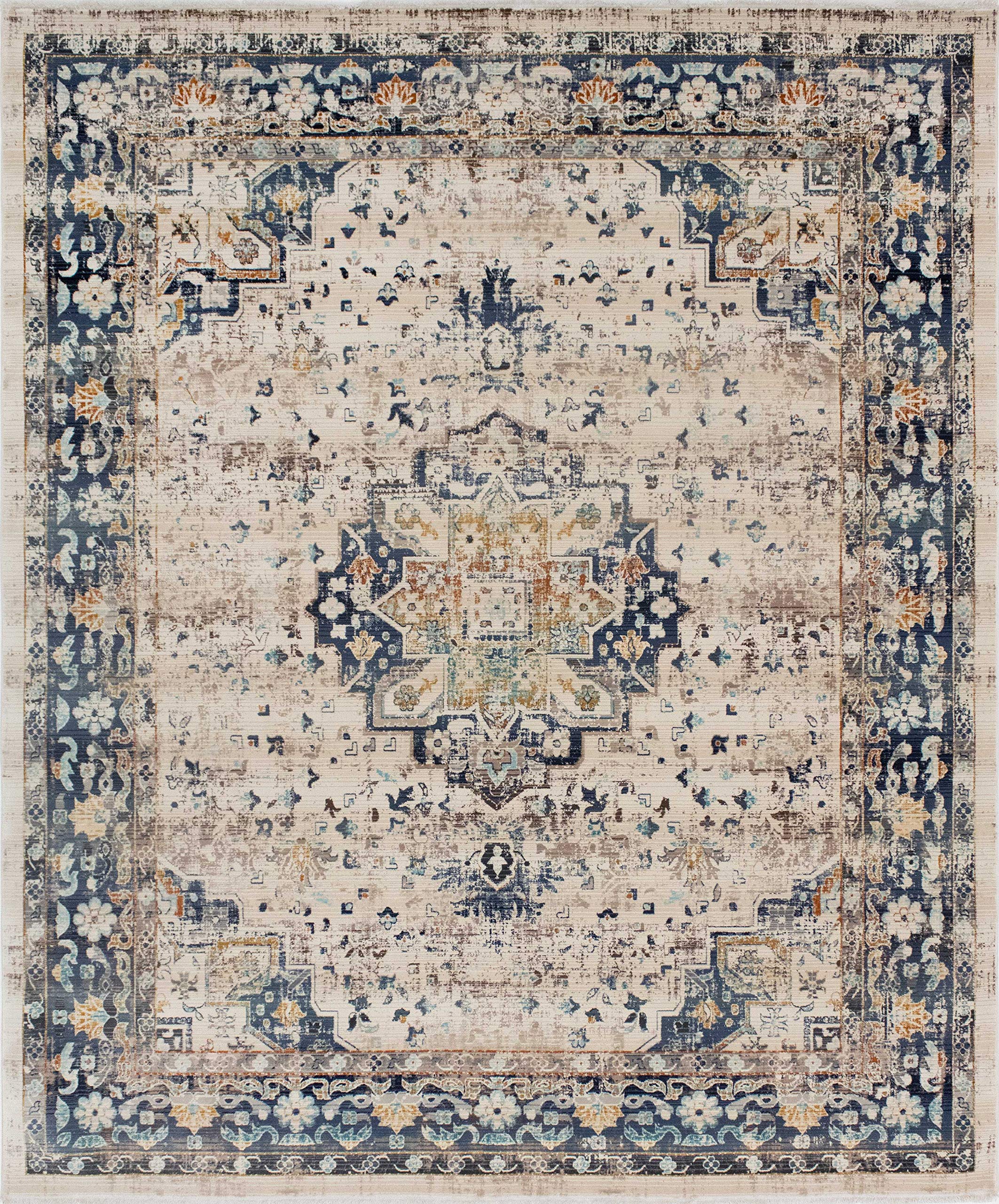 Noori Rug Latif Cordelia Area Rug - Soft Ivory Handmade Wool Rug for Living Room, Bedroom & Dining Room Decor