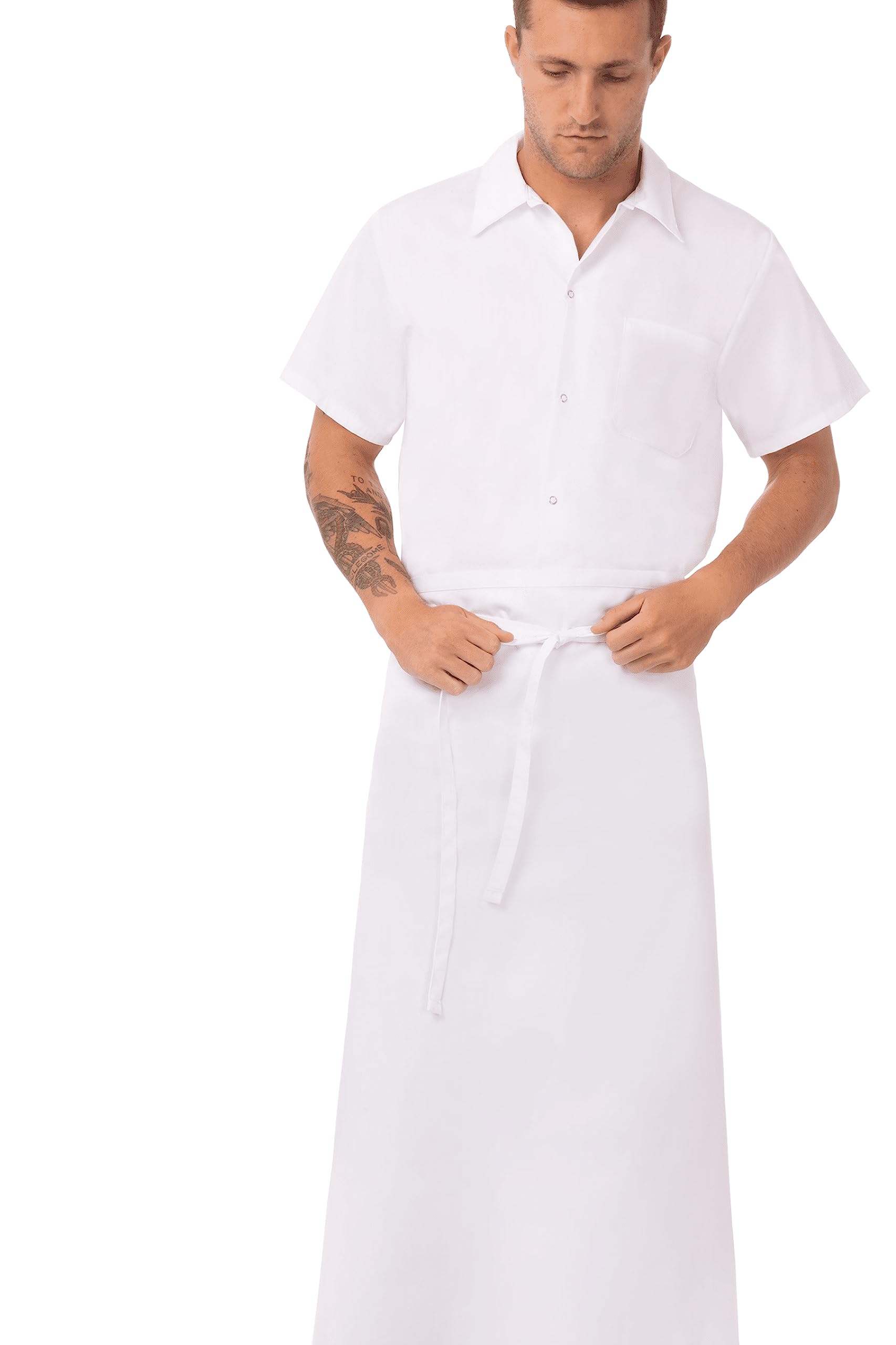 Chef Works Unisex Full-Length Professional Chef Apron - Durable Kitchen Apron for Cooking, Baking & BBQ - Perfect for Chefs, Home Cooks & Restaurant Staff
