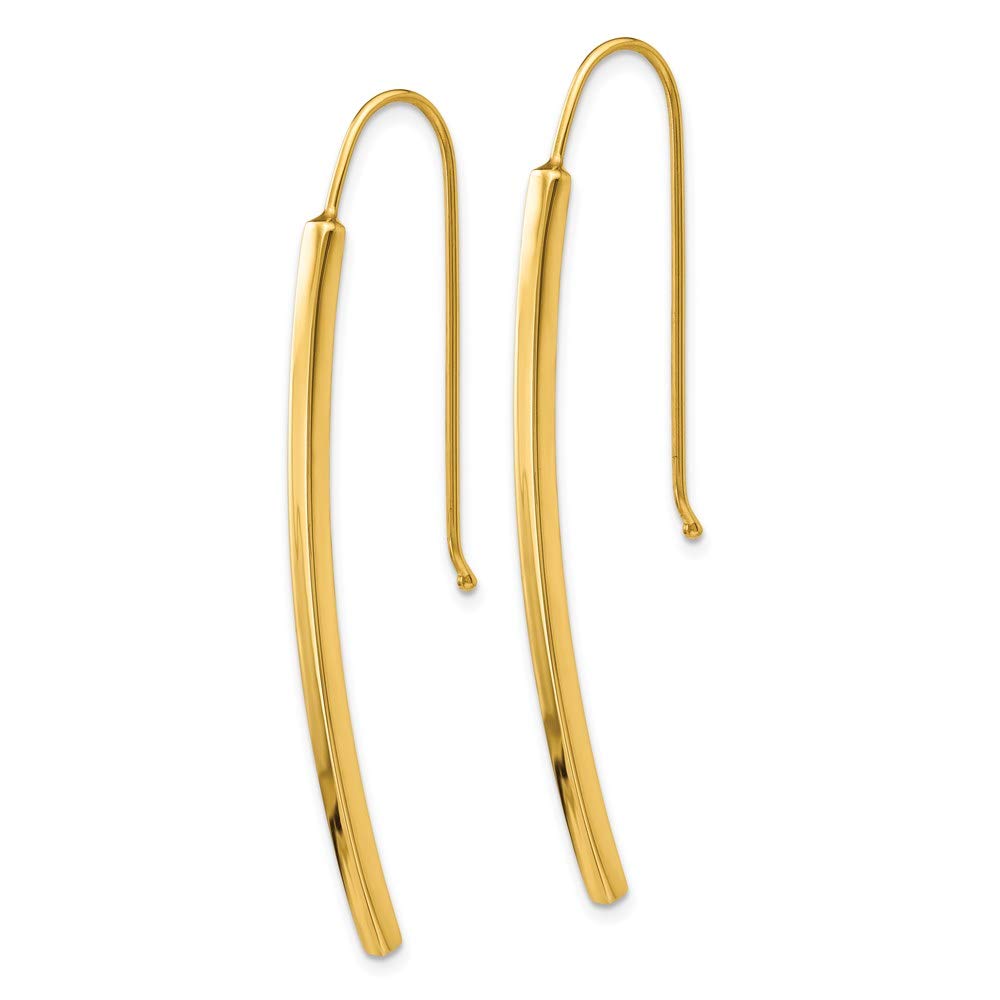 14K Yellow Gold Drop Dangle Earrings for Women - 48mm Elegant Dangle Design - Perfect for Parties, Weddings & Everyday Wear