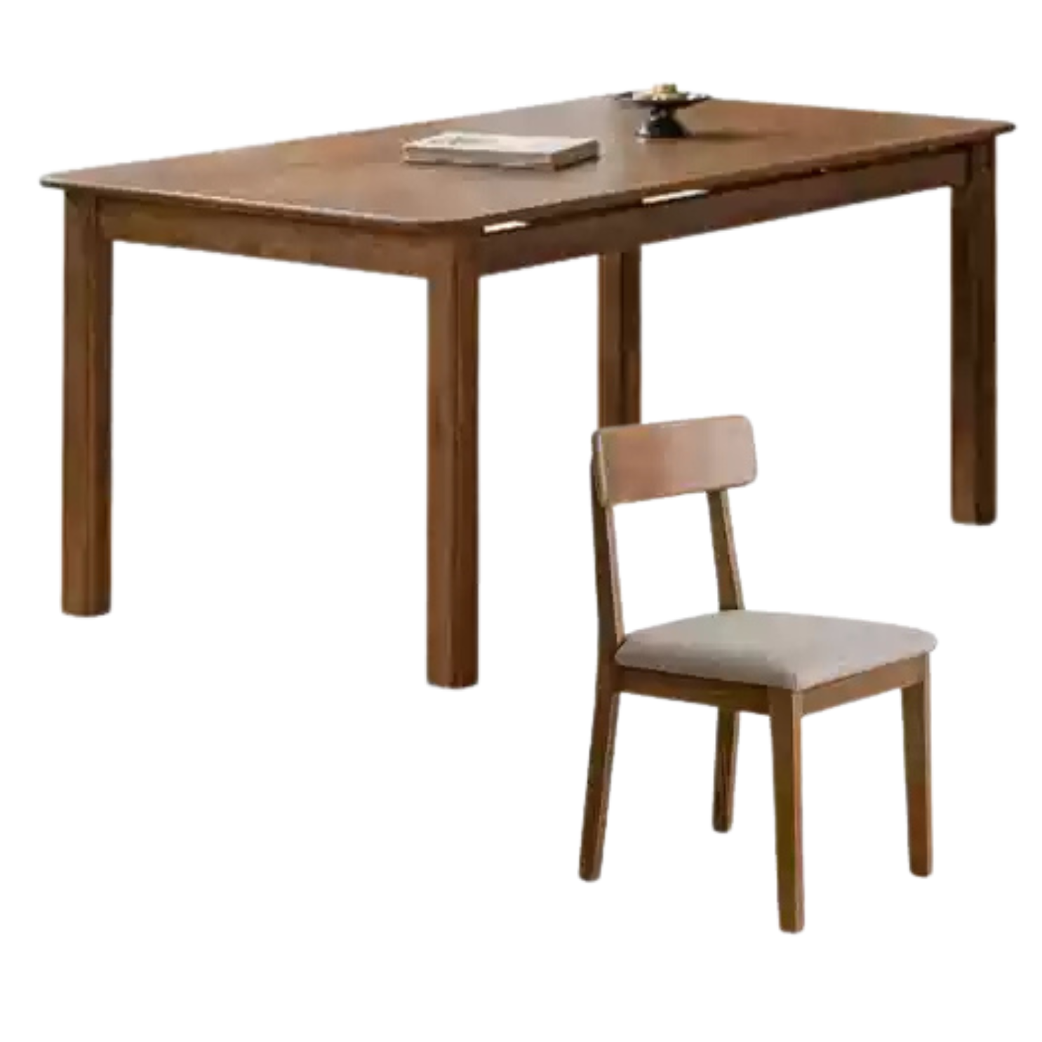 Premium Black Walnut & Ash Solid Wood Dining Table - Handcrafted Rustic Farmhouse Style - Perfect for Family Gatherings, Dinner Parties & Cozy Meals