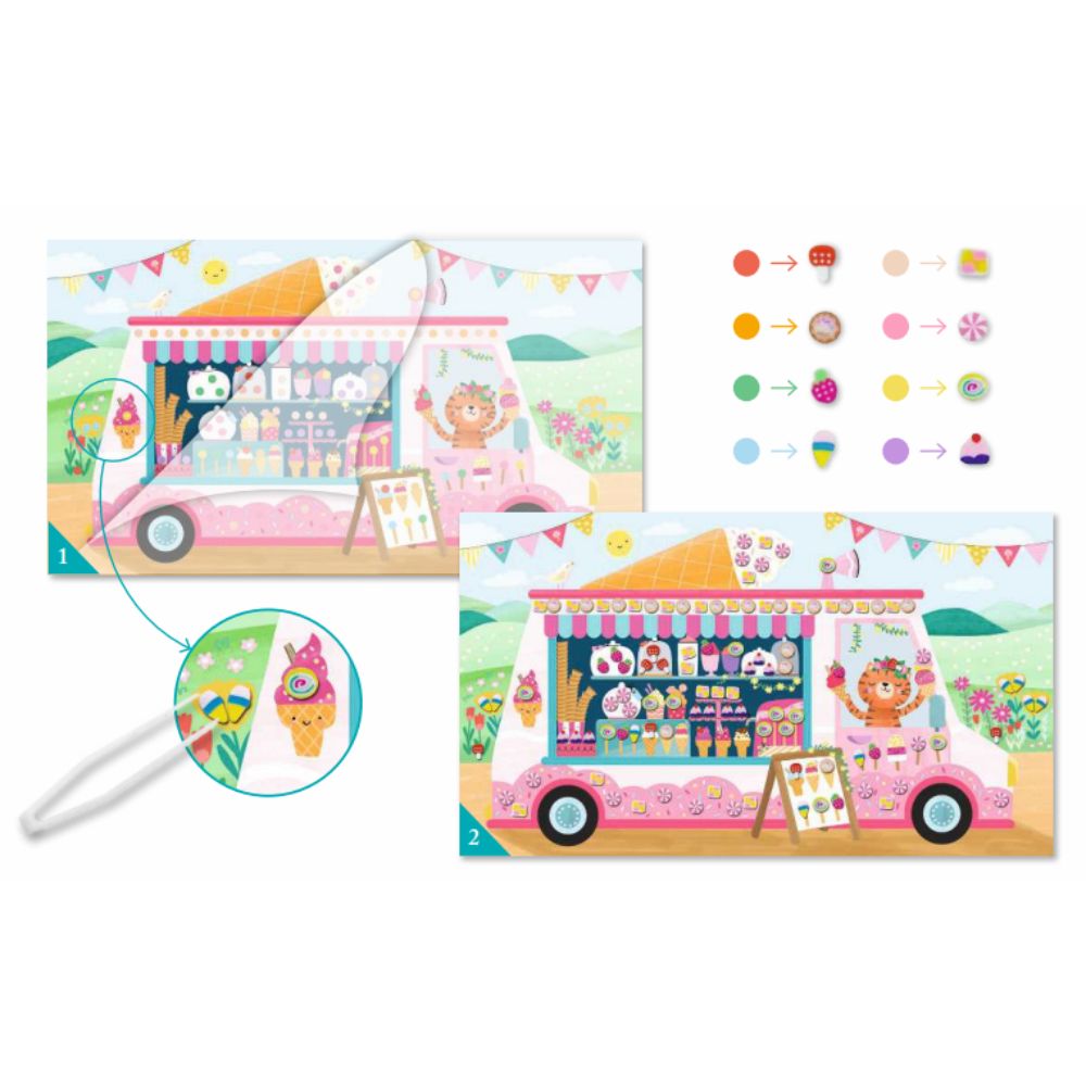 Janod Sweet Treats Craft Kit for Kids - DIY Dessert Making Kit with 6 Fun Activities - Perfect for Birthday Parties & Creative Play