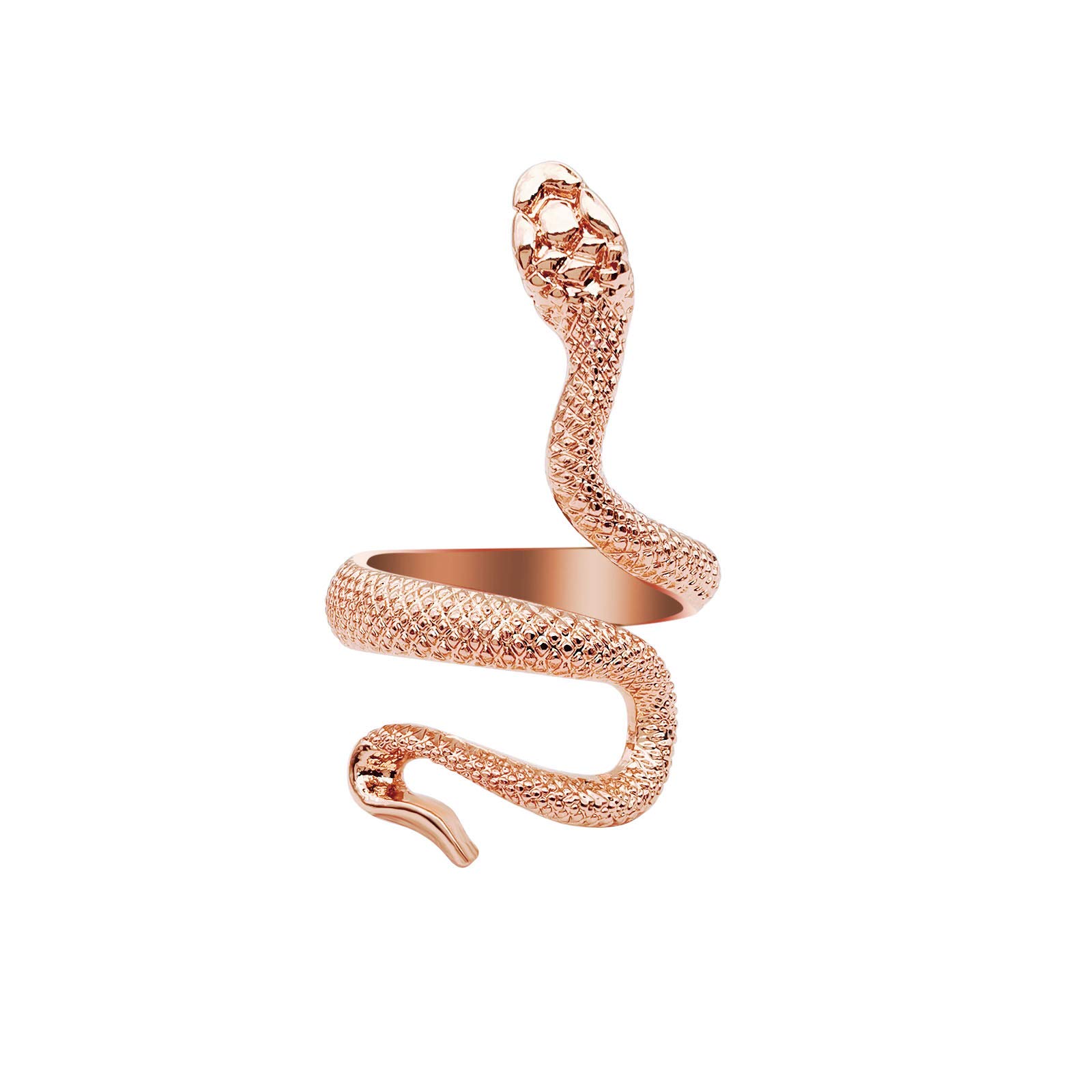 Vintage Gothic Snake Ring for Women & Men - Adjustable Punk Style Animal Wrap Ring - Spirit Cobra Serpent Statement Jewelry - Perfect for Halloween, Gothic Fashion & Punk Outfits