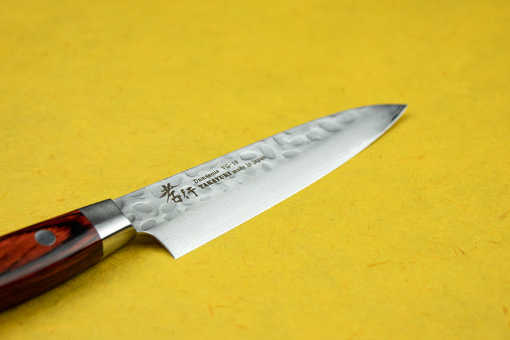 Premium Sakai Takayuki VG10 33-Layer Damascus Steel Petty Knife 120mm - Japanese Kitchen Knife for Precision Slicing, Peeling & Garnishing - Perfect for Chefs & Home Cooking