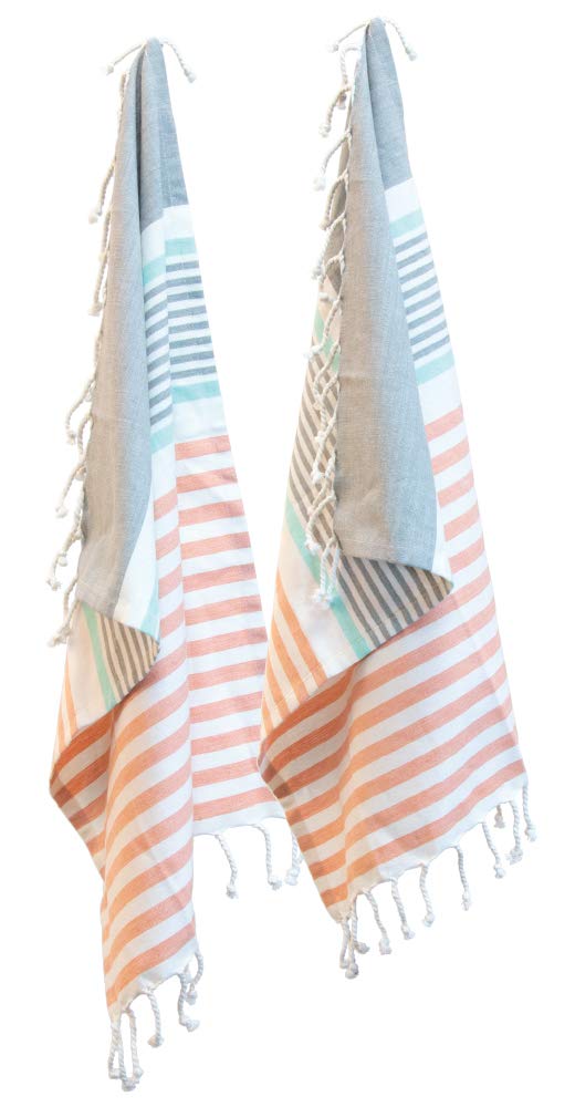 Premium Cotton Kitchen Dish Towels Set of 2 - 28