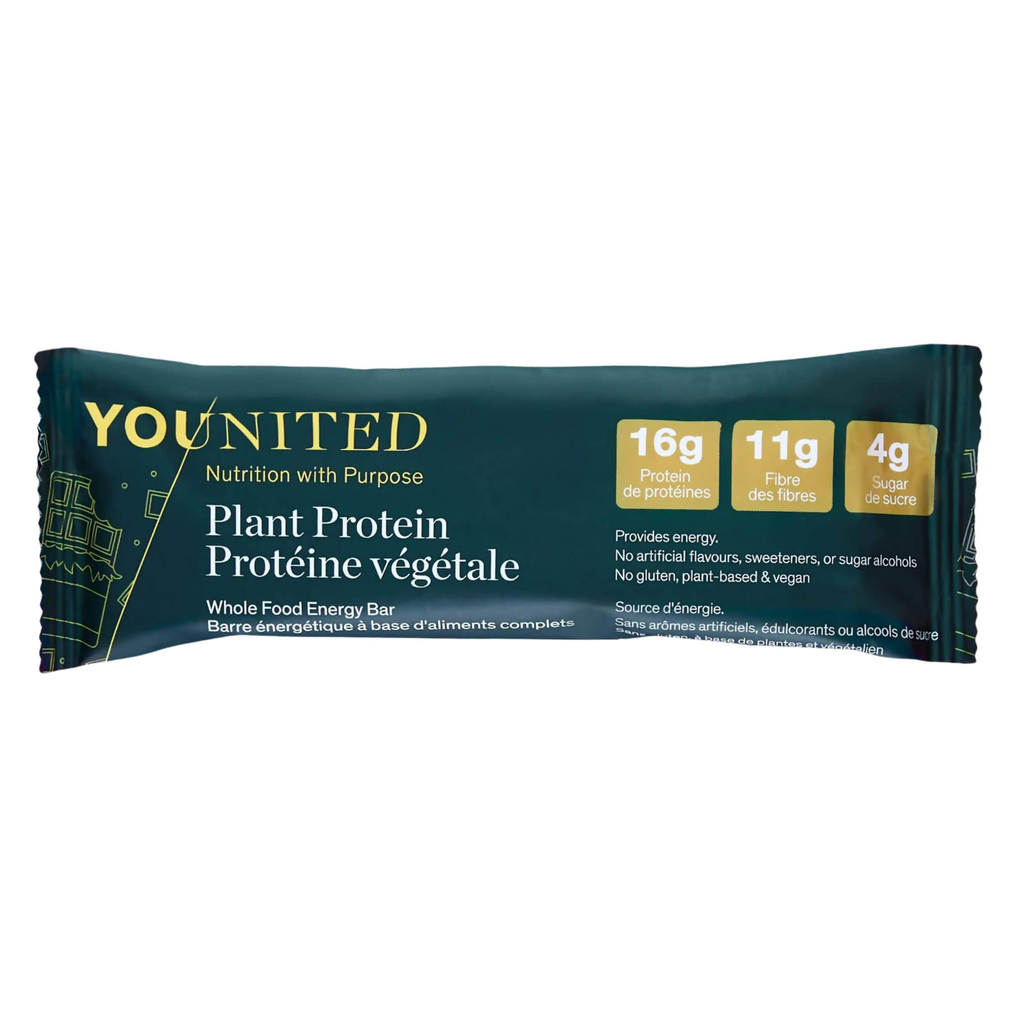 Organic Plant-Based Protein Energy Bar - Chocolate Flavor | Vegan, Gluten-Free & Non-GMO | Perfect for Post-Workout Recovery & Healthy Snacking
