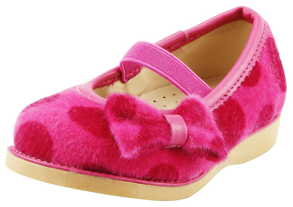 Polka Dot Mary Jane Flat Shoes for Girls - The Doll Maker Furskin Collection | Comfortable & Stylish School Shoes, Party Wear & Everyday Fashion