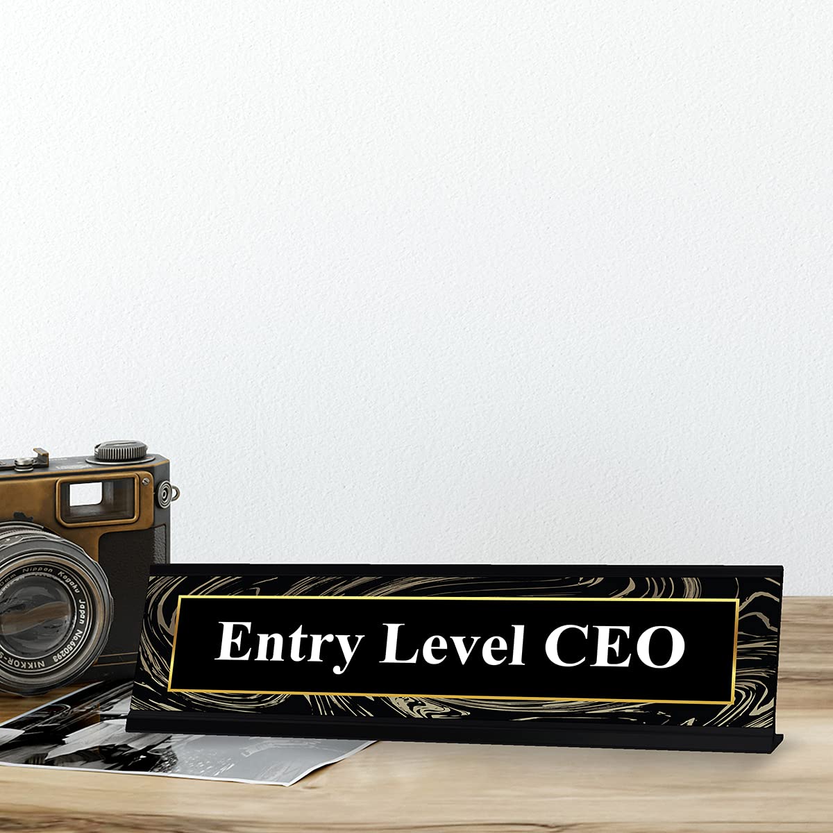 Professional Entry Level CEO Desk Sign - Designer Series Nameplate (2 x 8 Inches) - Perfect Office Decor for Executives, Managers & Graduates - Ideal for Work Desks, Corporate Gifts & Home Offices