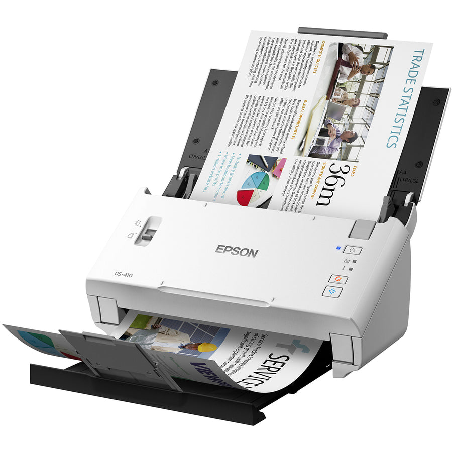 Epson DS 410 High-Speed Document Sheetfed Scanner for Office & Home - Digitize Receipts, Contracts & Photos Efficiently