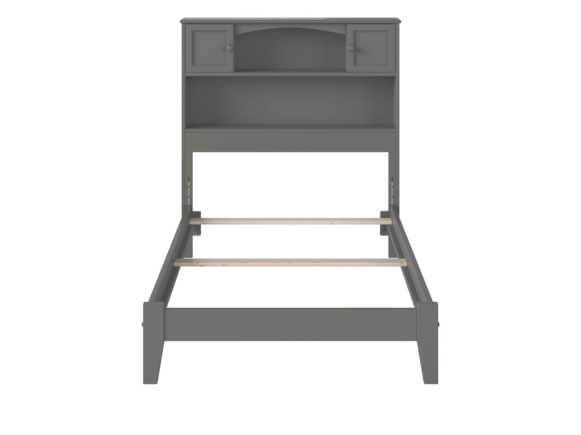 AFI Newport Twin XL Size Bed Frame with USB Charging Station, Grey - Perfect for Small Spaces, Dorms, and Guest Rooms