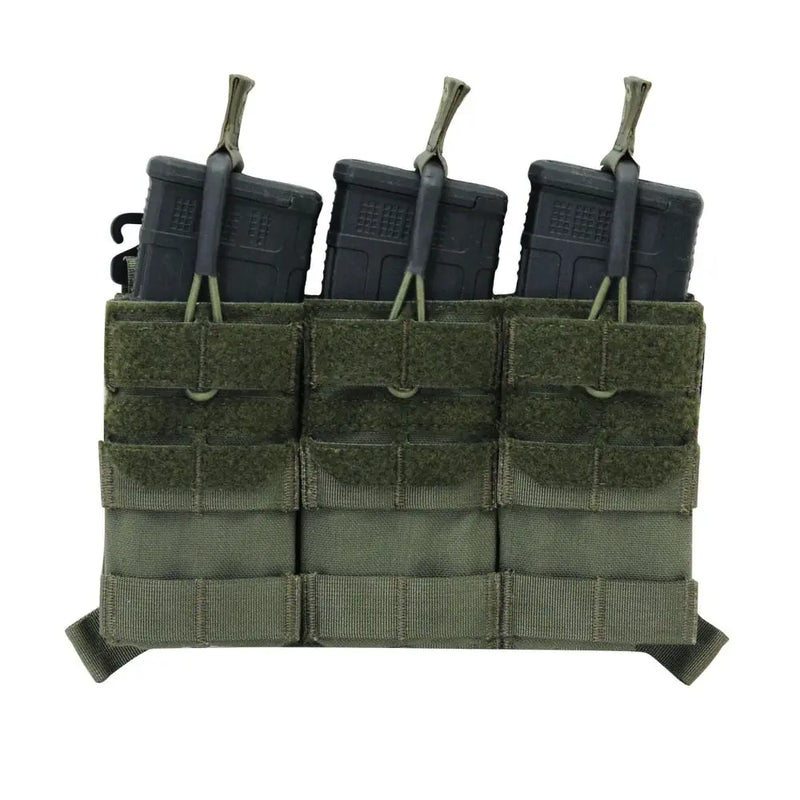 Agilite AG3 Triple Magazine Placard - Tactical Molle-Compatible Pouch for AR15, AK47, and Pistol Mags - Perfect for Military, Law Enforcement, and Airsoft Use