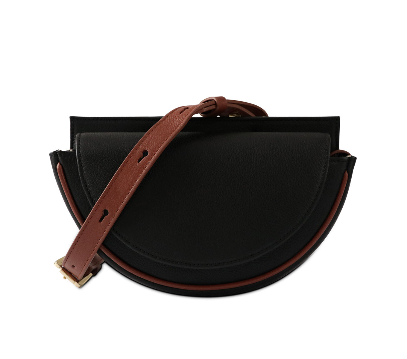 Premium Leather Crescent Belt Bag - Stylish Crossbody Fanny Pack for Women & Men - Perfect for Travel, Hiking, and Everyday Use