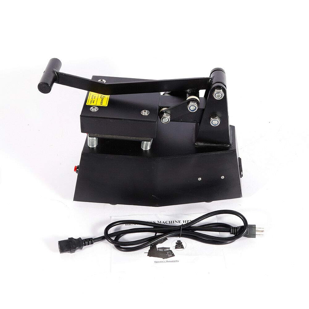 600W Digital Heat Press Machine for T-Shirts, Hats, Mugs & Mouse Pads - Industrial Grade Hot Stamping Equipment with Single Heater (0-250℃, Black) - Perfect for DIY Logo Printing, Custom Apparel & Promotional Items