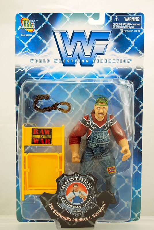 1998 WWF Jakks Pacific Shotgun Saturday Night Series 1 Phineas I. Godwinn Wrestling Action Figure - Collectible Vintage Toy for WWF Fans & Wrestling Memorabilia Collectors - Perfect for Display, Gifts, and Nostalgic Collections