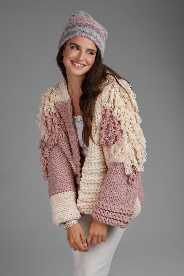 Chunky Fringed Cardigan Sweater for Women - Soft Oversized Knit Open Front Long Sleeve Wrap Cover Up - Perfect for Fall, Winter, and Cozy Home Wear