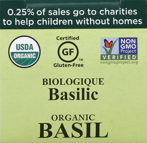 Organic Basil Leaves by Spicely - 0.1 Oz | USDA Certified Organic, Gluten-Free, Non-GMO | Perfect for Cooking, Pizza, Pasta & Salad Seasoning