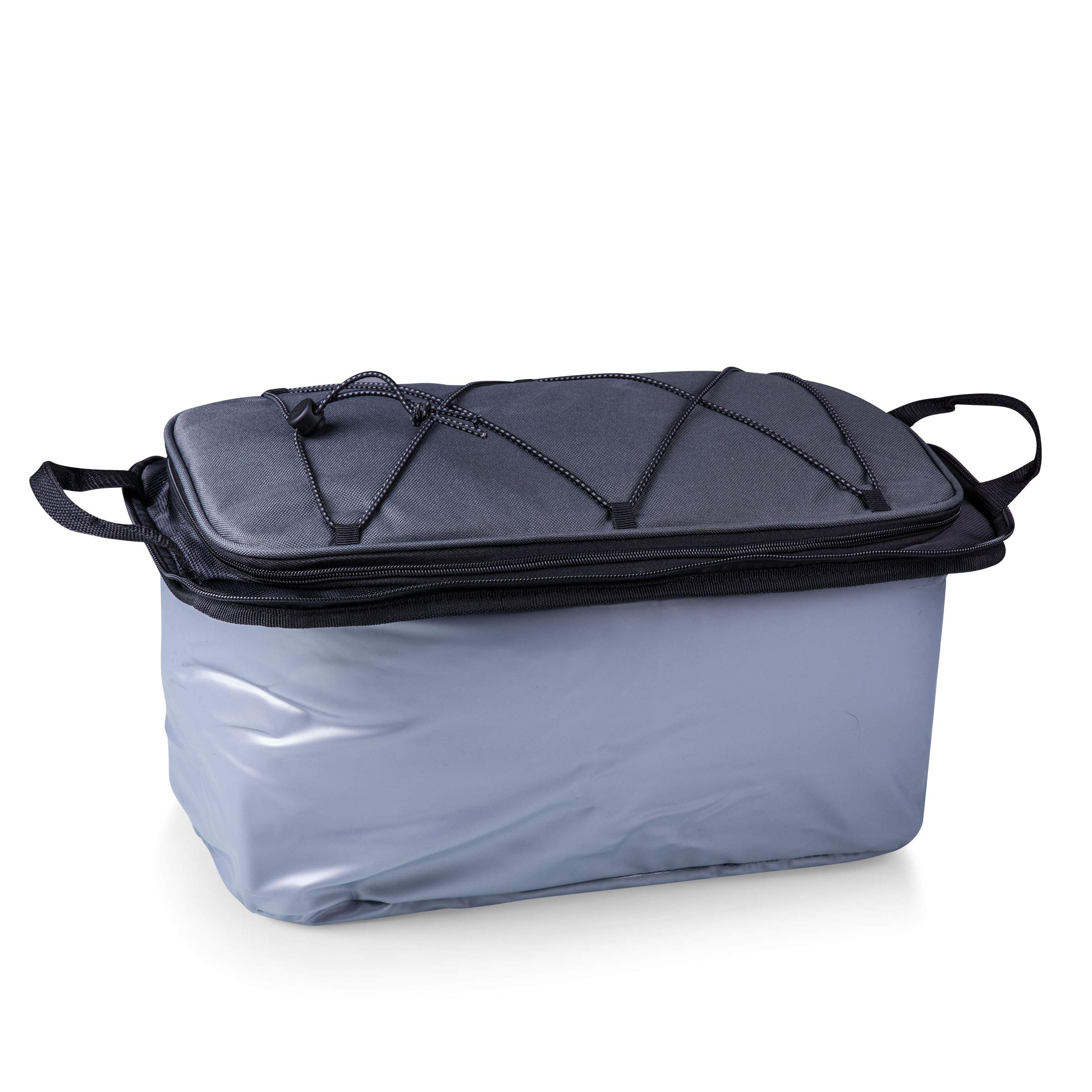 ONIVA - Picnic Time Brand Buccaneer Portable Charcoal Grill & Cooler Tote Combo (Black with Gray Accents) - Perfect for Camping, Beach Outings, and Backyard BBQs