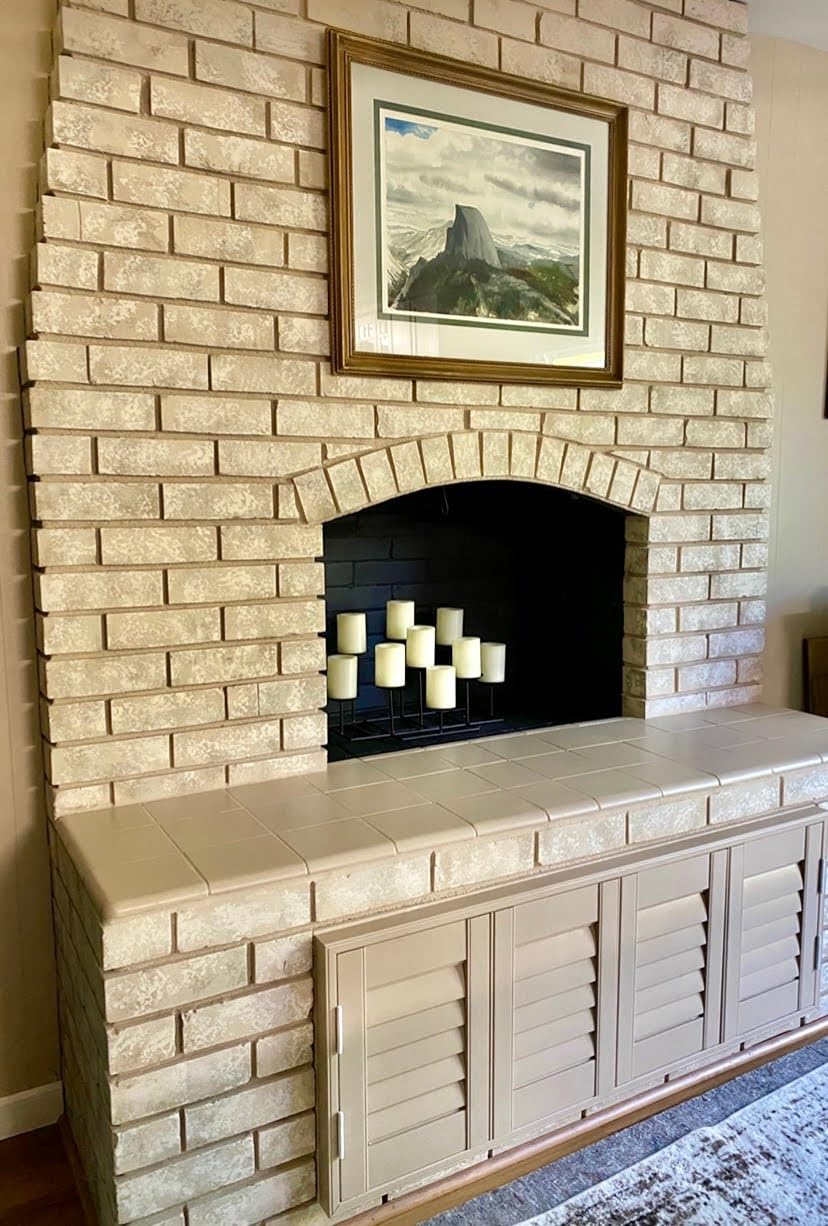 Stone Fireplace Paint Kit (Twilight Taupe) - All-in-One Fireplace Painting Solution for a Stunning Makeover | Heat-Resistant & Durable Finish | Perfect for Living Room, Bedroom, or Outdoor Fireplace Renovation