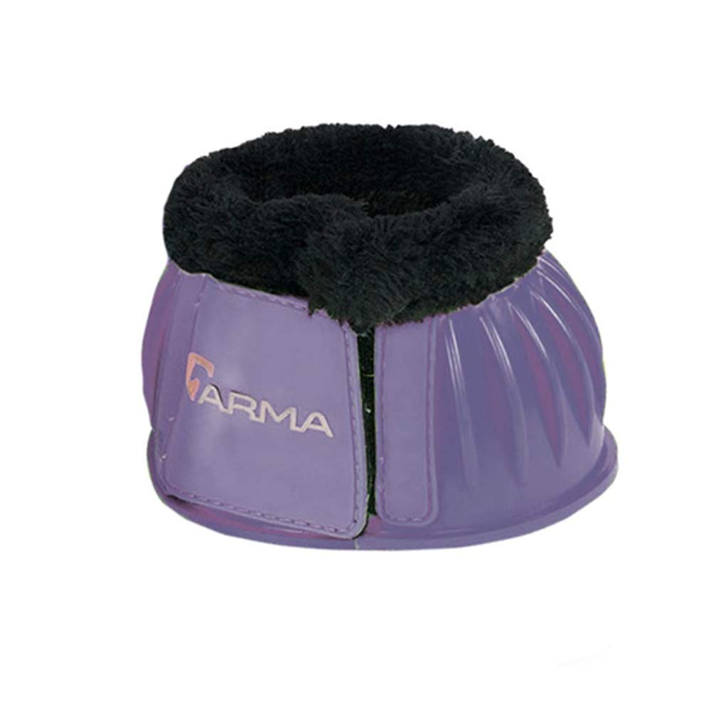Shires ARMA Fleece Trim Horse Bell Boots - Soft & Durable Hoof Protection for Riding, Training & Turnout - Ideal for Equestrian Sports & Stable Use