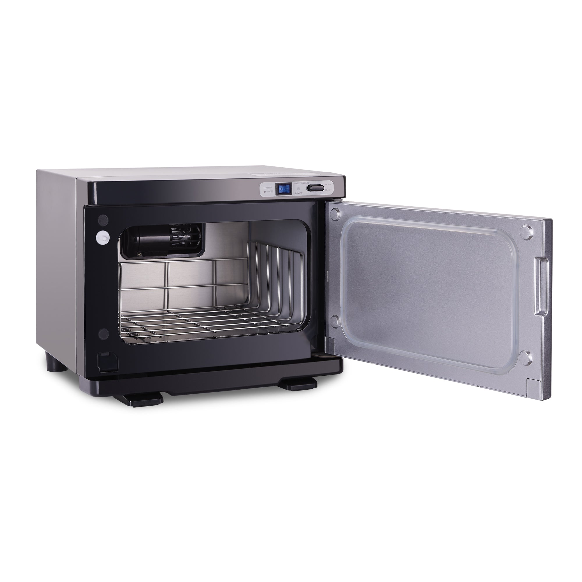 Earthlite UV Hot Towel Cabinet Mini - Black | Compact Electric Towel Warmer for Spas, Salons & Home Use | Sanitizes & Heats Towels with UV Technology