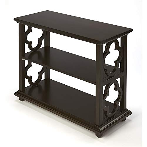 Beaumont Lane Mastercrafted Brown Chocolate Bookcase - Handcrafted Wooden Bookshelf for Living Room, Home Office & Library Decor