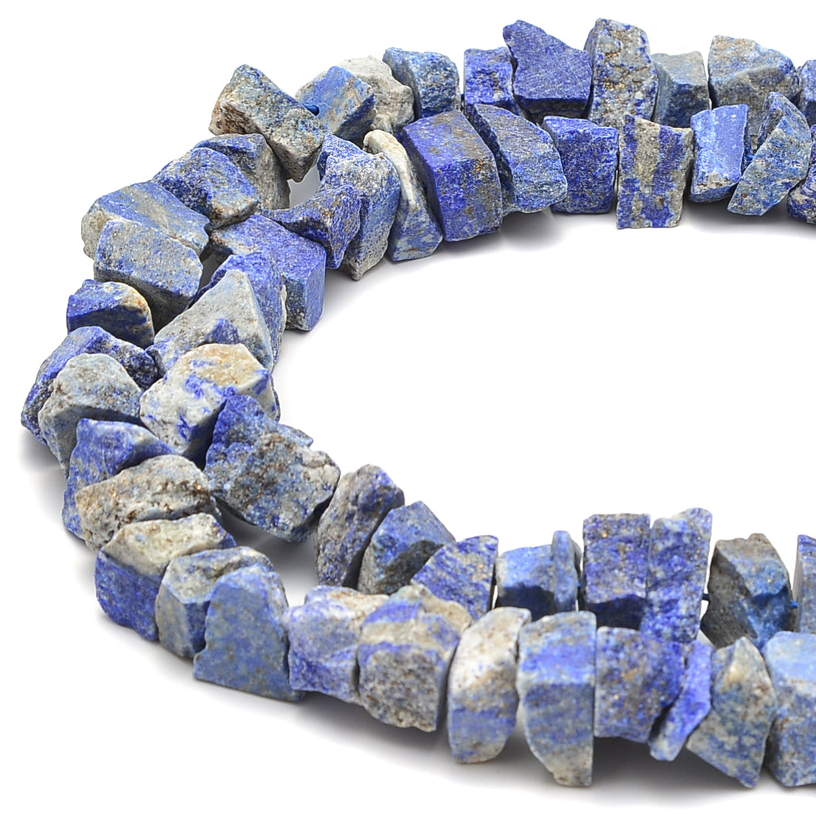 Natural Lapis Lazuli Rough Nugget Beads - 6x18mm Drill Hole Gemstone Strand (15.5 Inch) for Jewelry Making, DIY Crafts & Healing Crystal Decorations