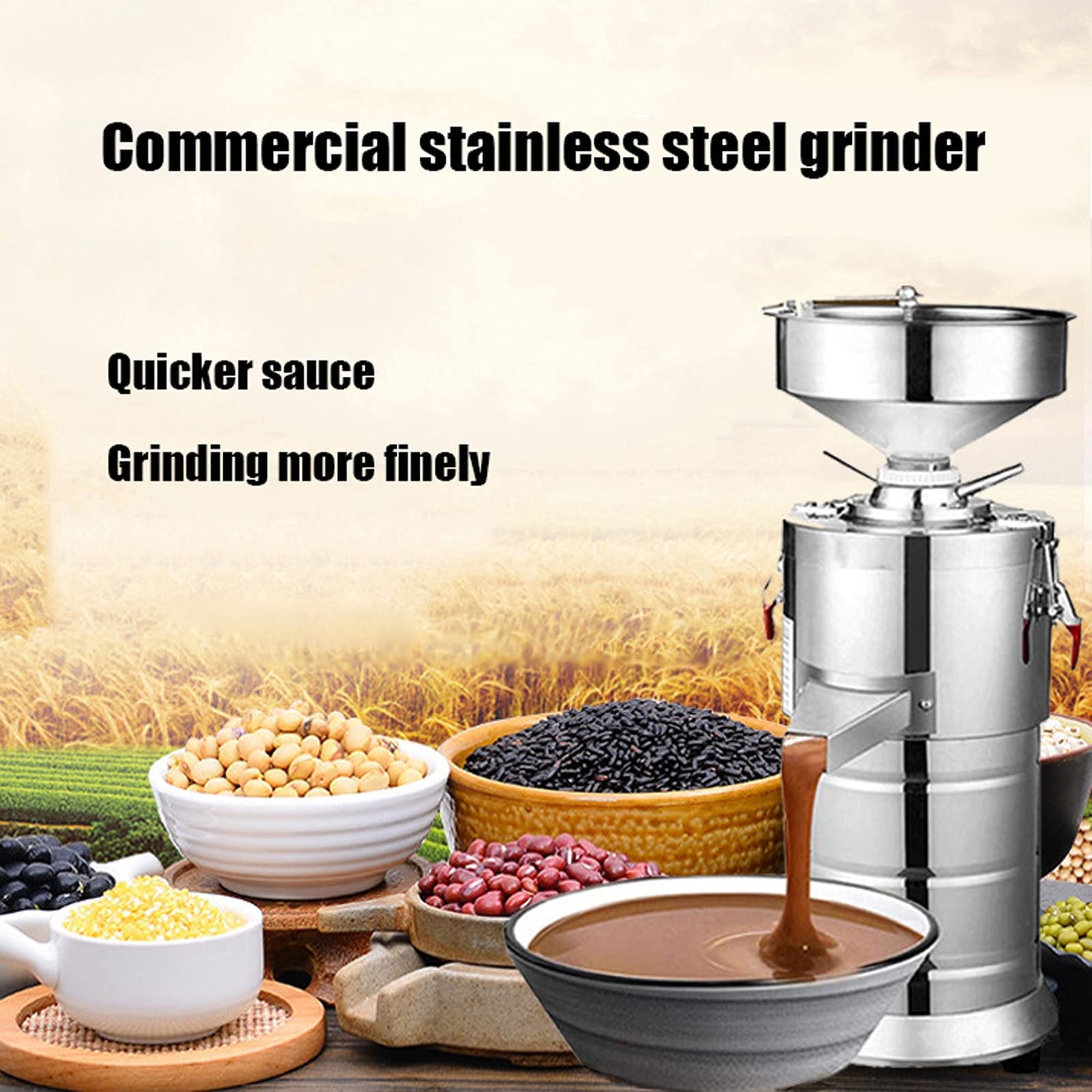 Commercial Electric Peanut Butter Grinder Machine - Stainless Steel Nut Butter Maker for Peanut, Sesame, Walnut, Almond - Perfect for Home Kitchens, Bakeries & Healthy Snack Shops