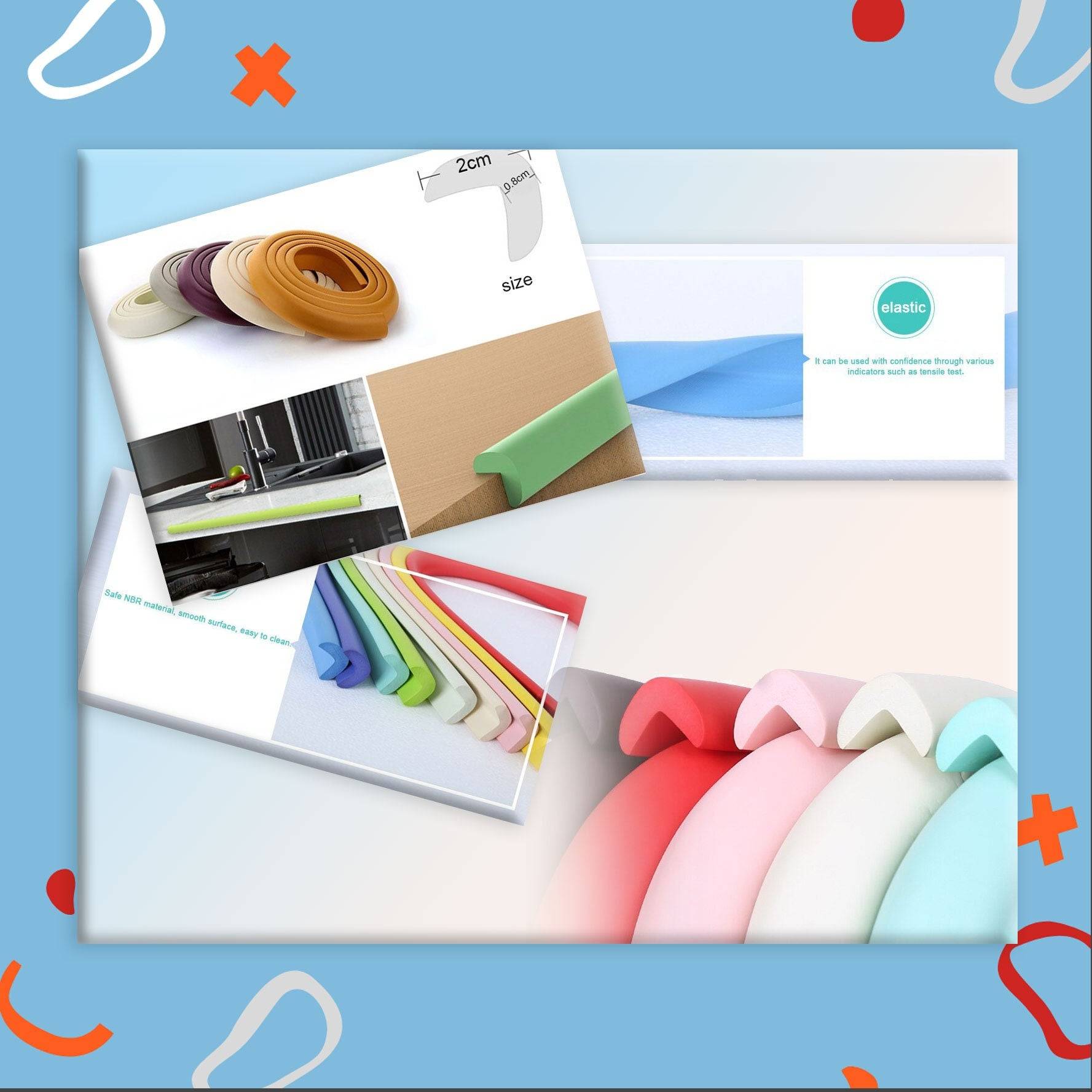 Childproof Corner Protectors - 2m Roll Soft Edge Guards for Baby Proofing Furniture | Home Safety for Toddlers & Kids | Perfect for Coffee Tables, TV Stands & Sharp Corners