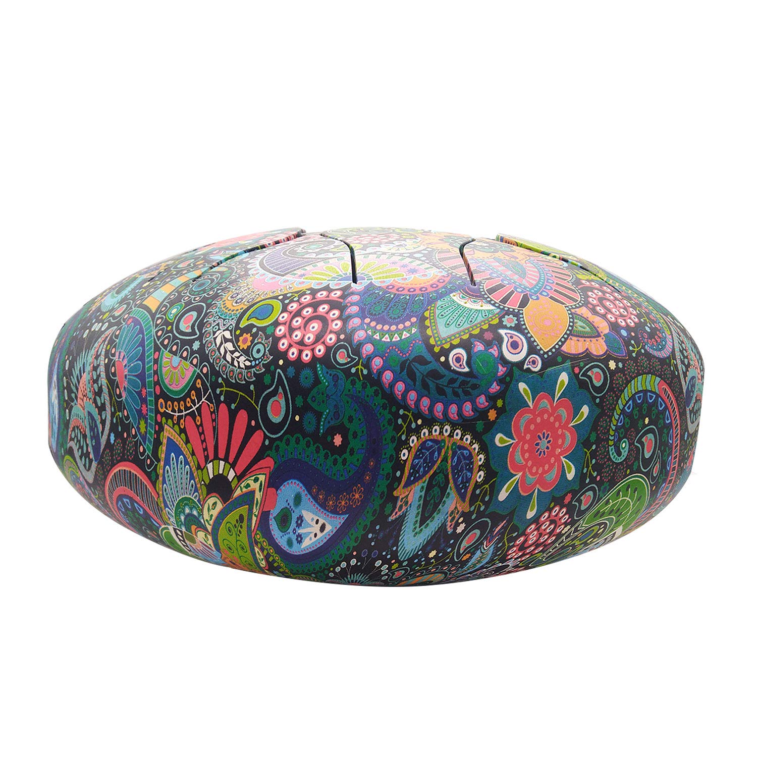 OM Tongue Drum 9 Inch - Steel Handpan Drum with Mallets & Carry Bag - Percussion Musical Instrument for Meditation, Yoga & Relaxation - Multicolor